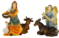 Preview: Festliche Weihnachtskrippe Aicha inkl. - 17 tlg. - Figurensatz ETA 1  - Maße Krippe ca. 69 x 29 x 34 cm